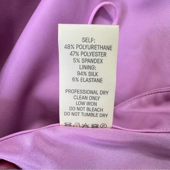 Lapointe Revolve Top Skirt SET Faux Leather Blossom Pink Size 4 - Picture 9 of 15